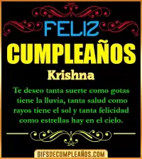 GIF Frases de Cumpleaños Krishna